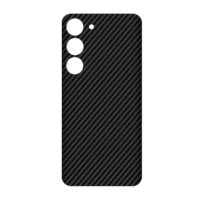 SILKASE bőrfólia Samsung Galaxy S23 Plus-hoz, karbon, telefon hátvédő