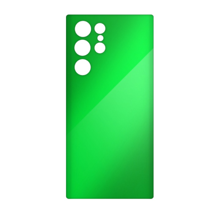 SILKASE bőrfólia Samsung Galaxy S23 Ultra-hoz, neonzöld, telefon hátvédő