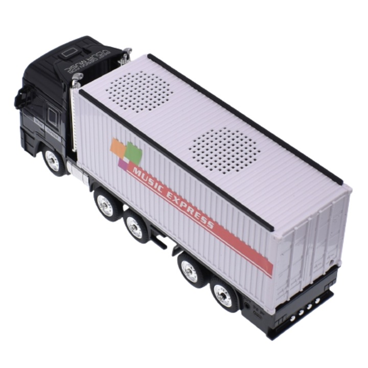 Boxa portabila cu bluetooth Music Express, cititor Mp3, Usb/TF, Aux, Radio Fm, 10W, Model Camion, alb, Wster