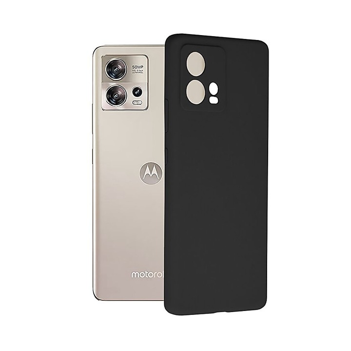 Husa de silicon compatibila cu Motorola Moto s30 pro 5g/Edge 30 Fusion, Negru
