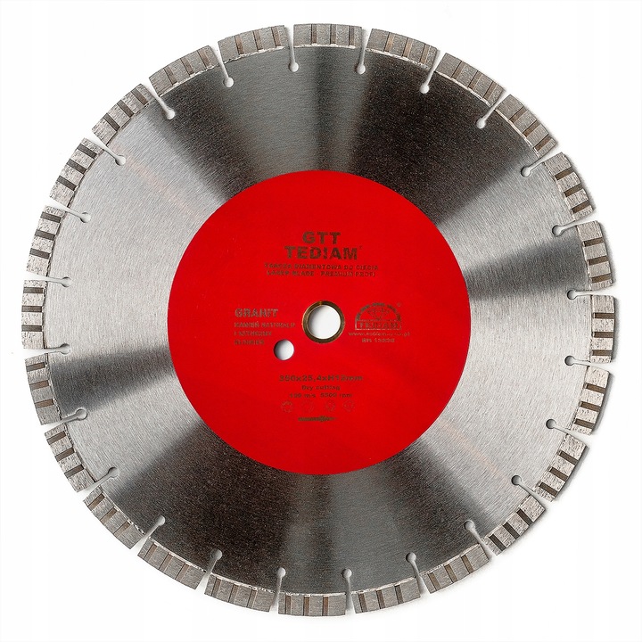 Disc diamantat Tediam, Beton/Granit, 350 mm