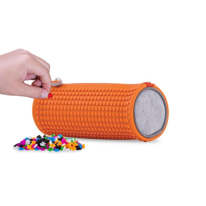 Penar tubular portocaliu, 19,5 x 7,5 cm