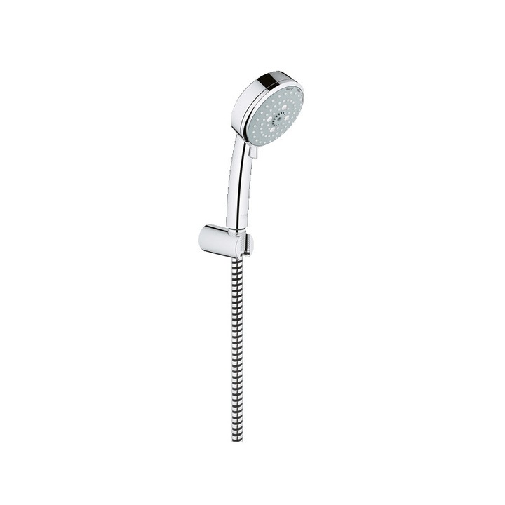 Ръчен душ Grohe New Tempesta Cosmopolitan 100 27586000, С държач и шлаух, 3 струи, Хром