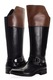 Ghete dama, Redfoot, Piele naturala, Negru/Maro, 36 EU