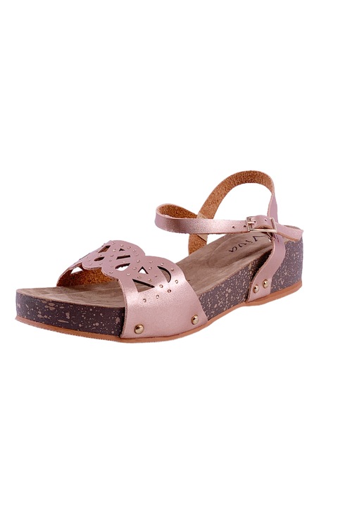 Női szandál Viva Wedge Heel, Kavicsos, Rózsaarany, 38