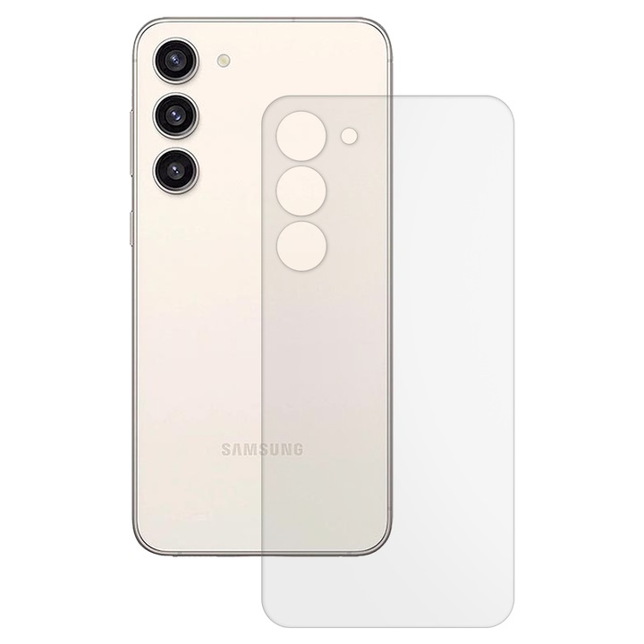 Протектор SILKASE за Samsung Galaxy S23 Plus, защита на гръб, матов, силикон