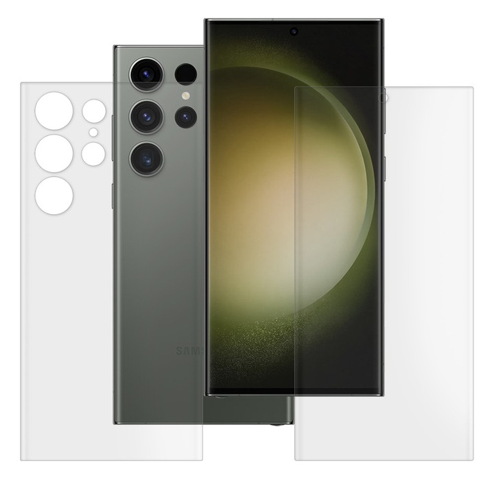 Set 2 folii mate SILKASE pentru Samsung Galaxy S23 Ultra, protectie telefon, silicon