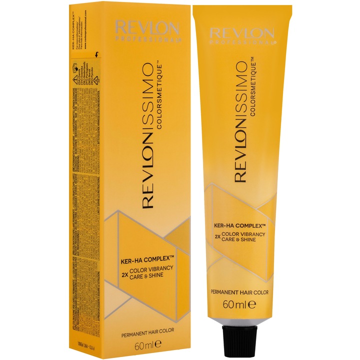 Vopsea de par Revlonissimo Colorsmetique, Revlon, Crema, 60ml, Blond auriu aramiu deschis 8.34