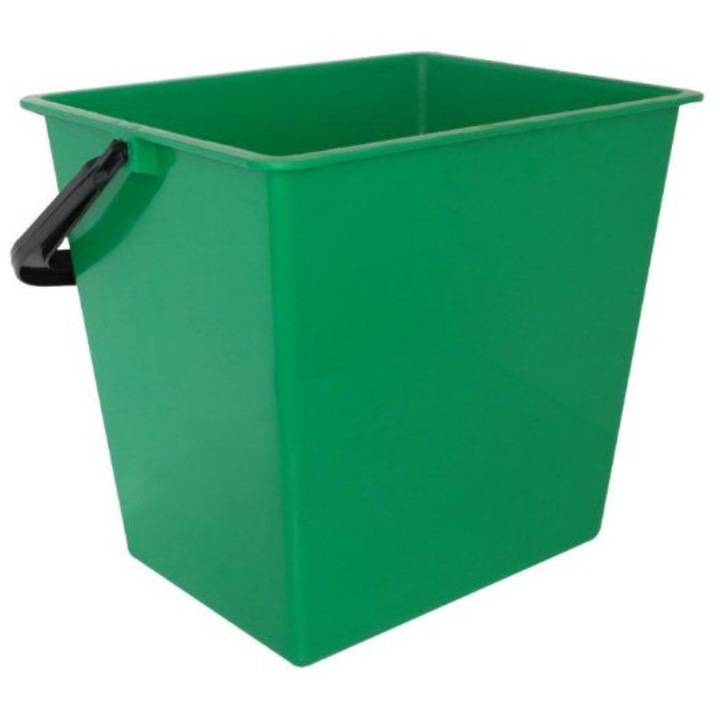 Правоъгълна кофа, Kotarbau, 15 л, Пластмасова, Зелена