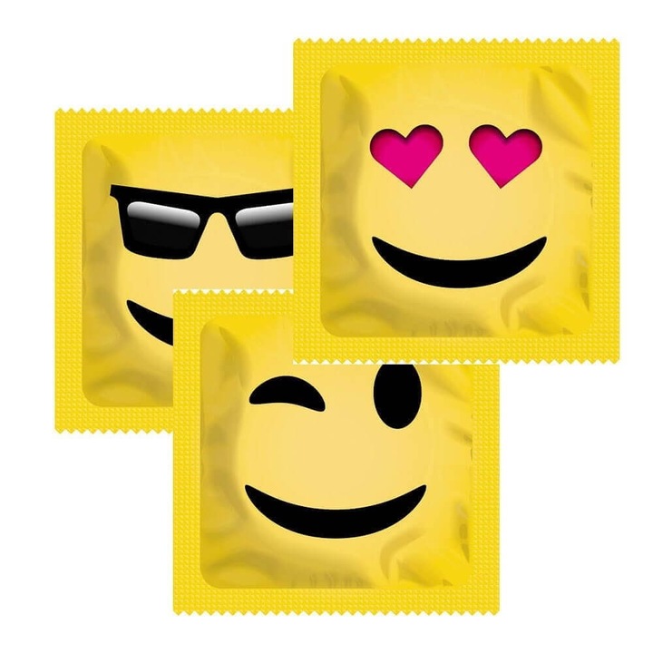 Презервативи EXS Smiley Face Emoji, 10 броя