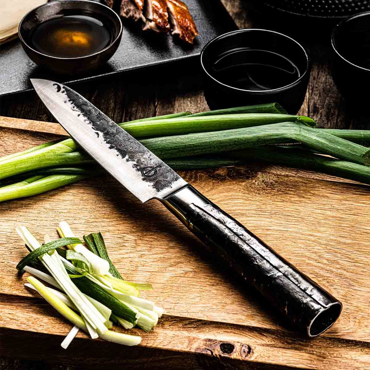 Японски готварски нож Style de vie Forged Intense Santoku 14, кована ...