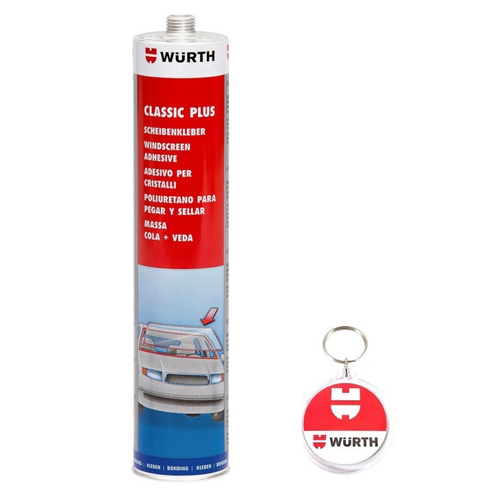 Set Adeziv parbriz Classic Plus 310 ml cu Breloc Wurth