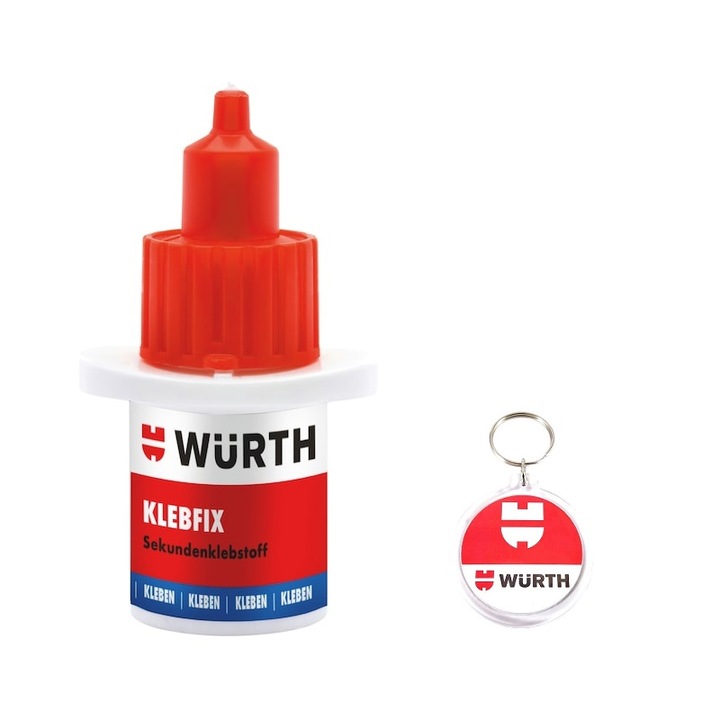 Set Adeziv rapid Klebfix 5 g cu Breloc Wurth