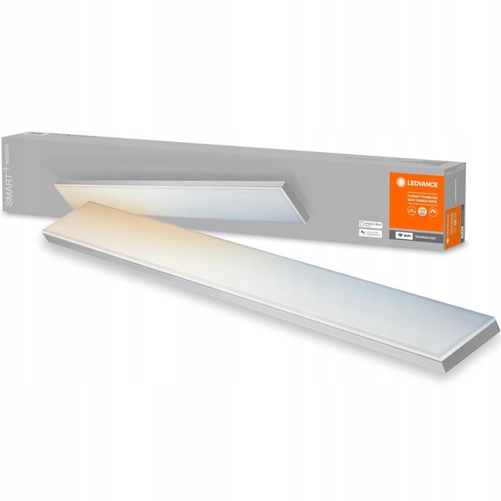 Смарт LED панел, Ledvance, Пластмаса/Алуминий, 27 W, 80x10 см, Бял