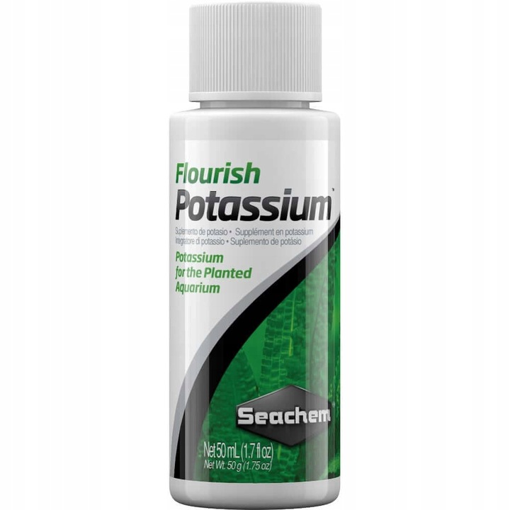 Kálium-kiegészítő akváriumi növényeknek, Seachem, 50 ml