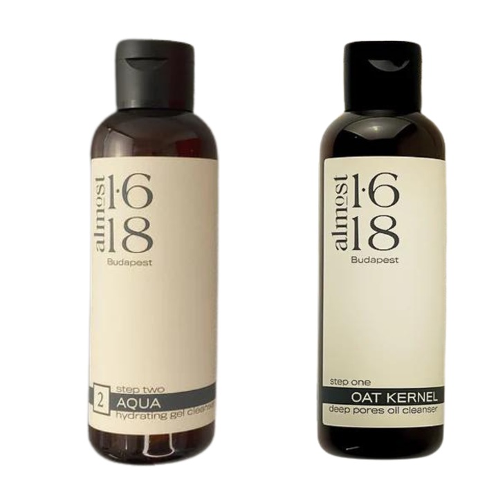 Set demachiant uleios si gel de spalare hidratant, Double Cleanser Pack Almost1.618, 300ml