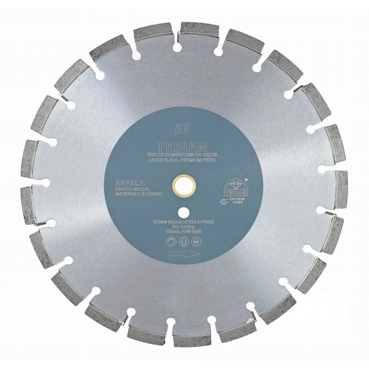 Disc diamantat Tediam, Beton/Asfalt, 350 mm
