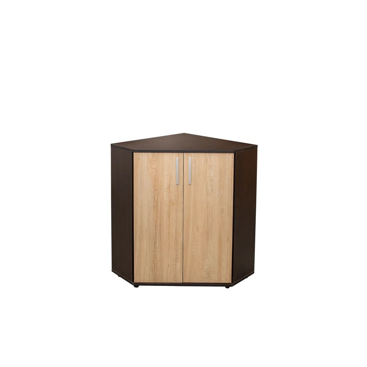 Comoda Expomob COLT ALMA, 2 usi, dimensiune 60x60x82 cm, culoare corp sonoma inchis, fronturi sonoma deschis