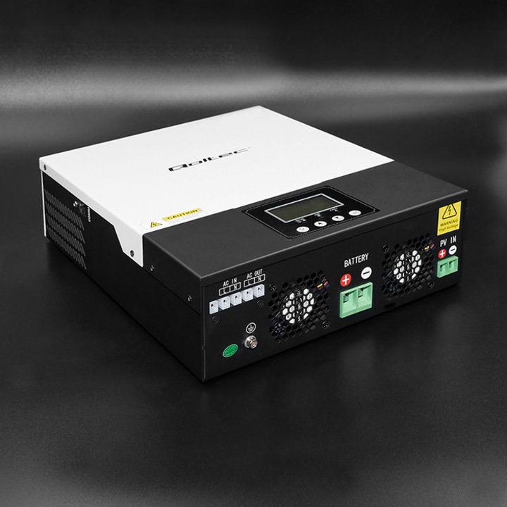 Xибриден соларен инвертор извън мрежата, Qoltec, 2,4 kW, 80A, MPPT, Sinus