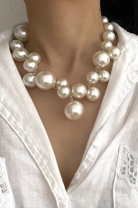 Перлено колие, Дамско, Перли, Огърлица, Ръчна изработка