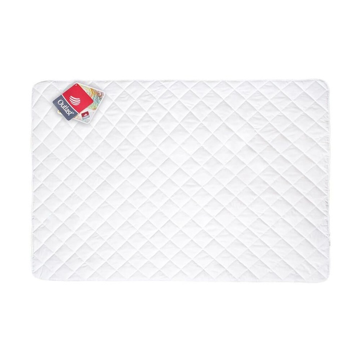 Pilota antialergica, AMZ, 135x200cm, Bumbac/Bambus, Alb