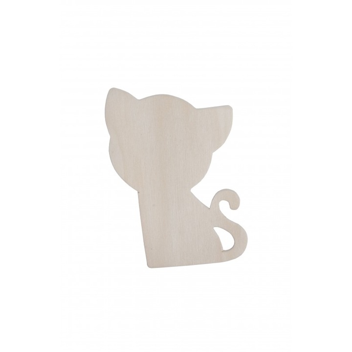 Set 4 pisici lemn natur COLORARTE