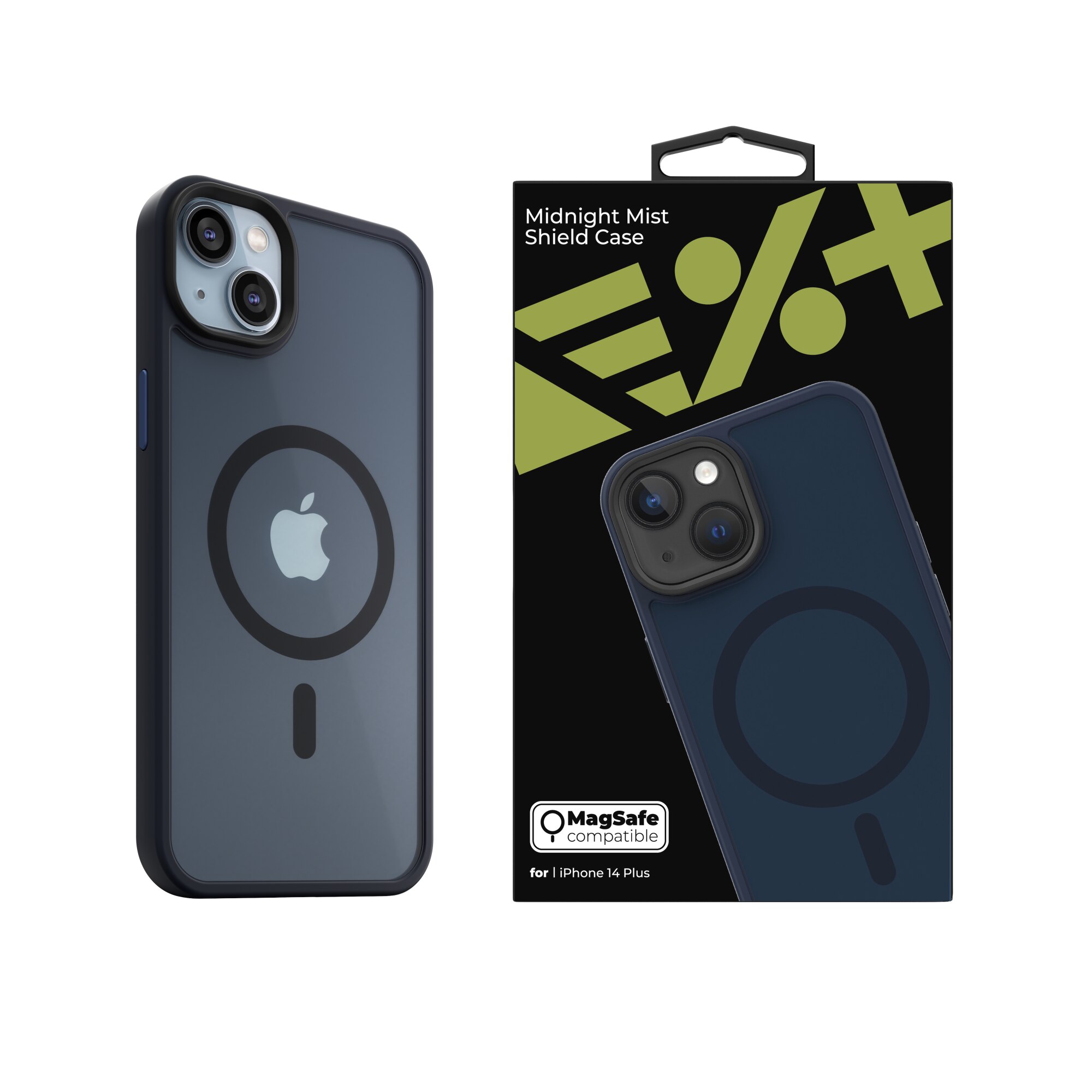 Husa de protectie NEXT ONE compatibila MagSafe pentru iPhone 14 Plus, Midnight Mist