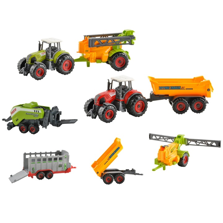 Комплект от 6 селскостопански машини "Likesmart Easy Farm", Многоцветен