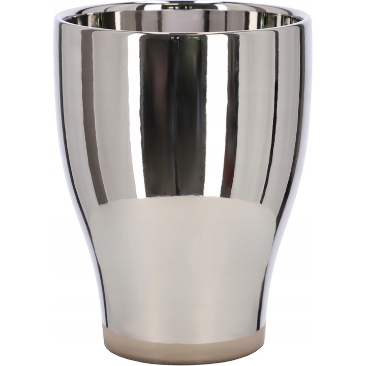 Ghiveci decorativ, Kotarbau, 17 cm, Ceramica, Argintiu