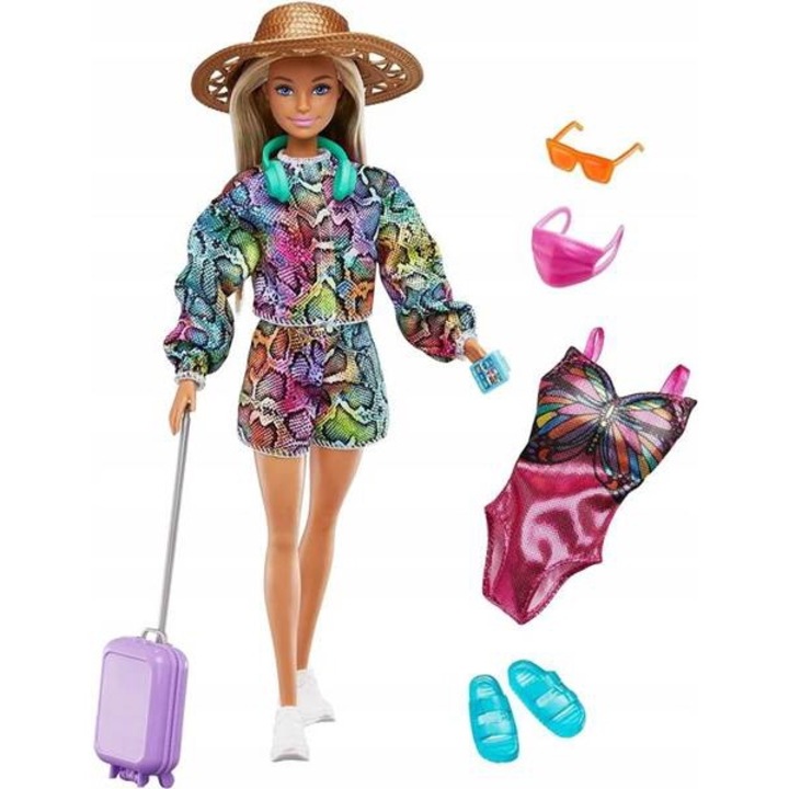 Barbie baba, Holiday Fun Summer Travel, 29 cm
