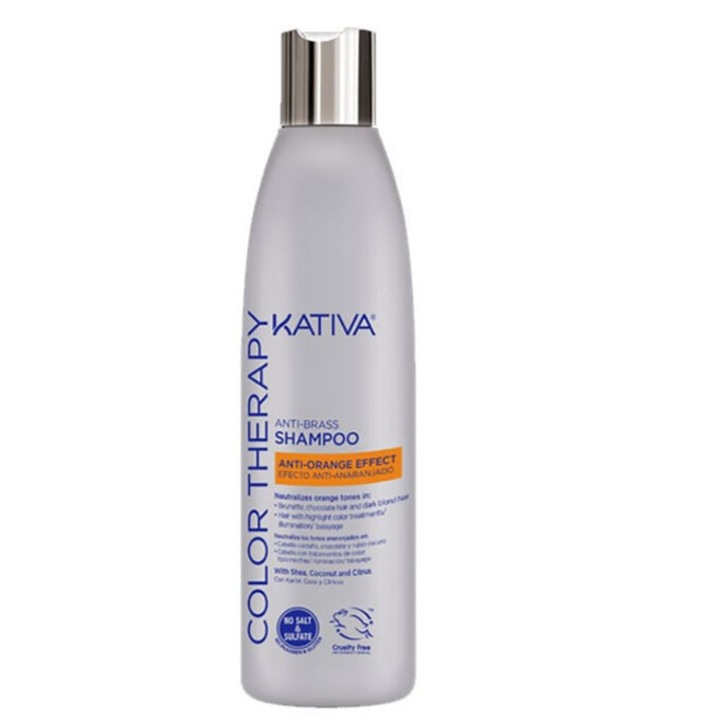 Színező sampon narancssárga tónusok ellen, Kativa, Color Therapy, 250 ml