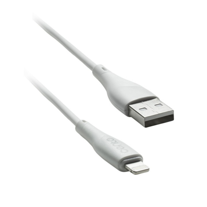 Cablu de Date si Incarcare Rapida CENTO C100 Alb Iphone-USB 1m, 3A