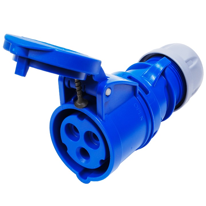 Priza portabila industriala 16A 3P 230V albastru 213-6 PCE