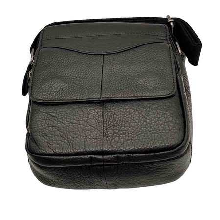 Borseta Barbati Neagra, Piele Naturala, 23x18x6.5 cm - eMAG.ro