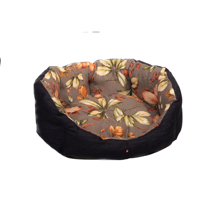 Culcus oval soft pentru caini si pisici Lucky crown, 40x50x20