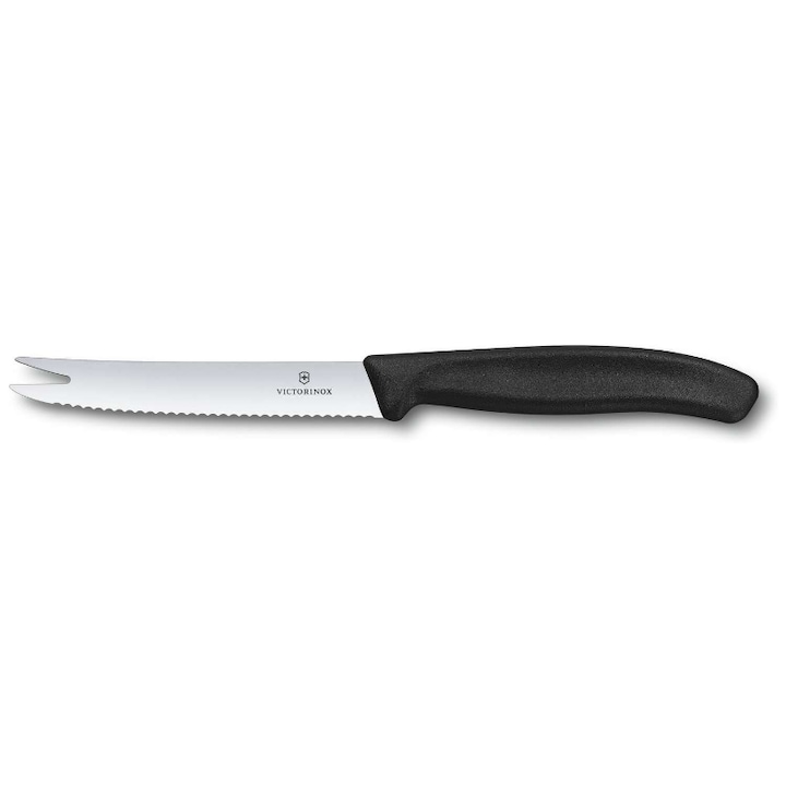 Cutit pentru branza, Victorinox, Inox, 11 cm, Negru