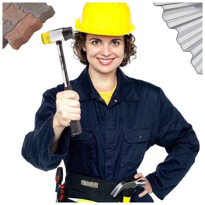 Ciocan De Cauciuc, Cu Maner Din Tub De Otel, Antiderapant, Diametru 35 mm, Ideal Pentru Montaj Gresie, Faianta Sau Pavele, Nu deterioreaza Suprafetele, Rezistent