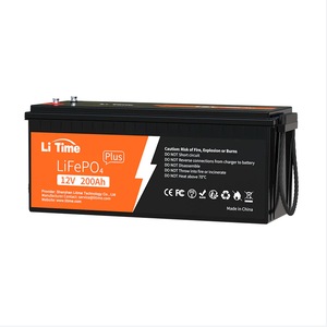 Baterie cu litiu LiFePO4 Plus, LiTime, Multifunctionala,12V, 200Ah, BMS-200A, Negru