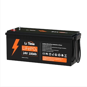 Baterie cu litiu LiFePO4, LiTime, Multifunctionala, 24V, 100Ah, Negru