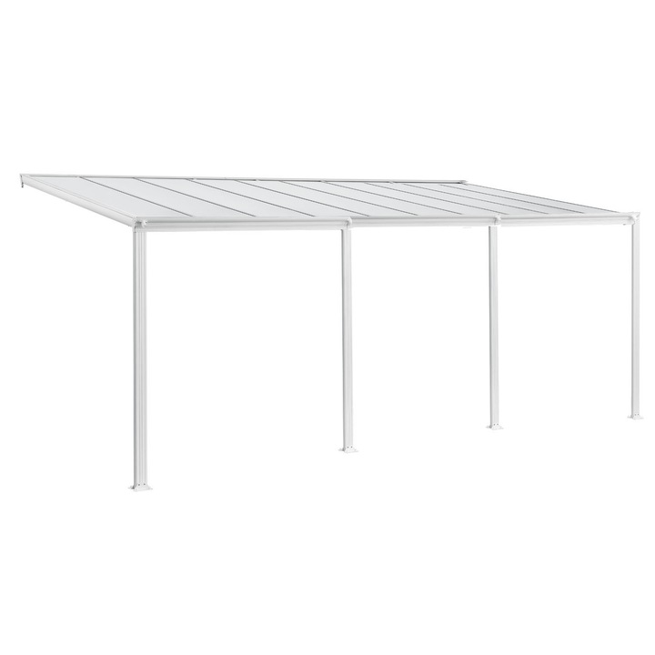 Pavilion terasa, Juskys, 4x3 m, Aluminiu, Alb