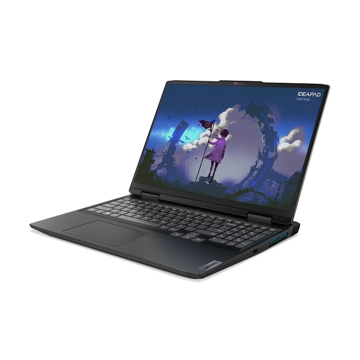 Lenovo Ideapad Gaming 3 16IAH7 16" WUXGA laptop, Intel® Core™ i7-12650H, 16GB, 512GB, GeForce® RTX 3060 6GB, FreeDOS, Magyar billentyűzet, Szürke