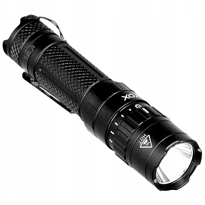 LED фенер, Vayox, Алуминий, USB, Черен