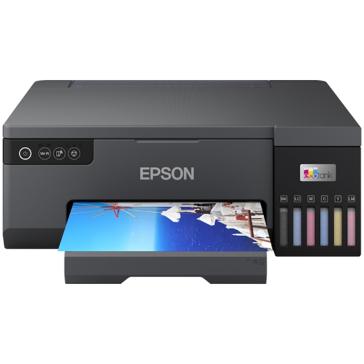 Цветен мастиленоструен принтер CISS Epson L8050, Размер А4, 6 цвята, Максимална скорост черно-бяло 8 стр./мин, Цветно 8 стр./мин, Резолюция 5760x1440dpi