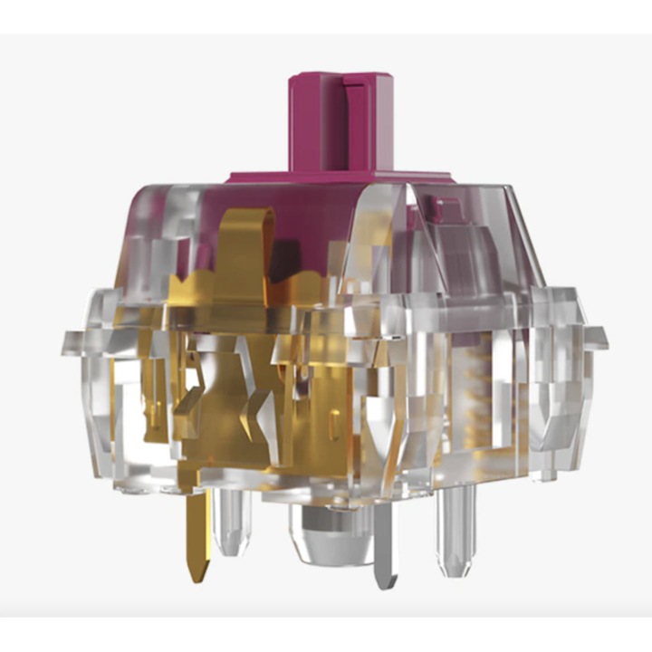 Set switch-uri pentru tastaturi mecanice Kailh Crystal Burgundy Pro Linear Switch 110 buc