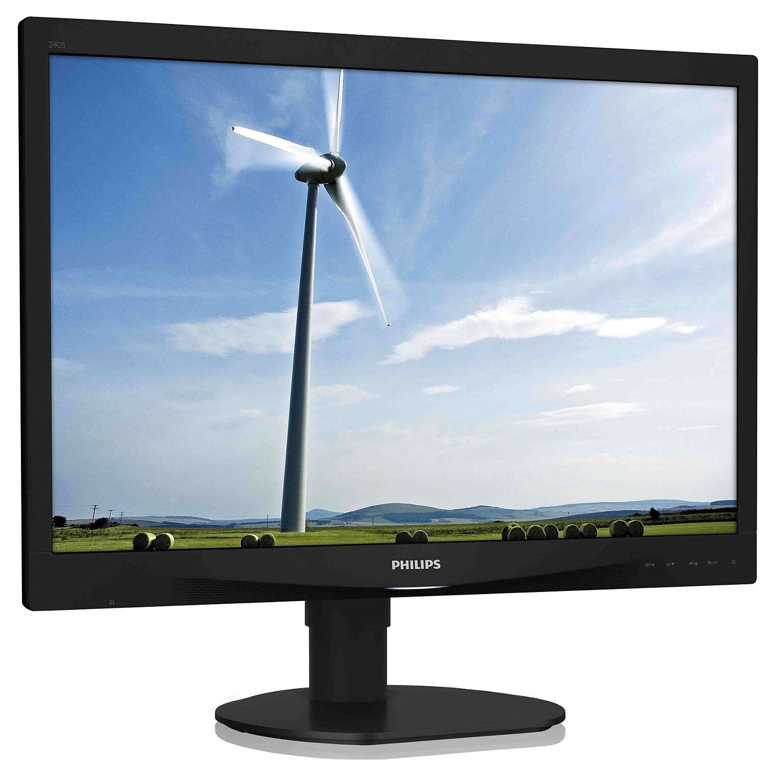 Монитор LED Philips 24'', VGA, DVI, DisplayPort, 240S4QYMB/00, Черен ...