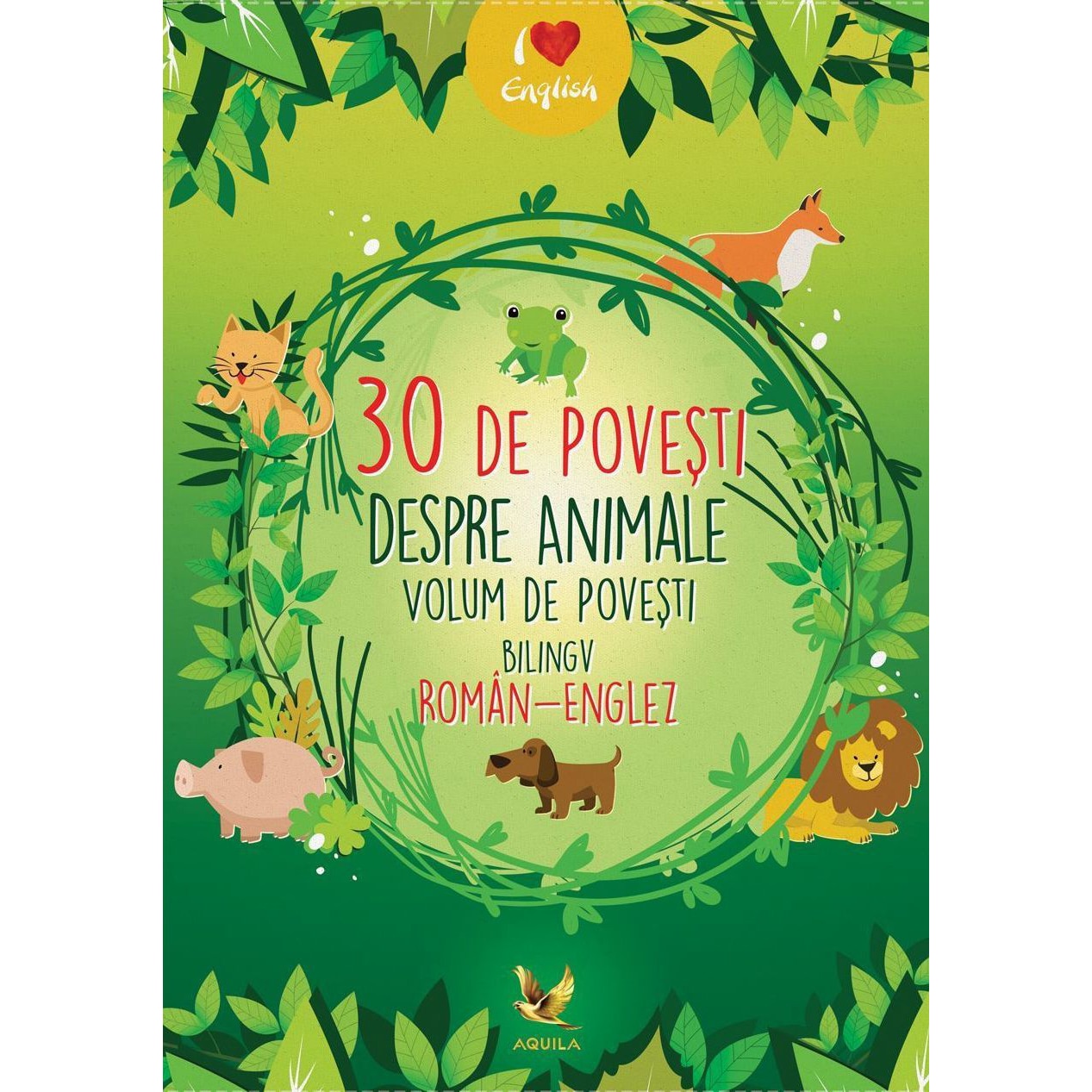 30 Povesti despre animale. Volum de povesti bilingv Roman-Englez