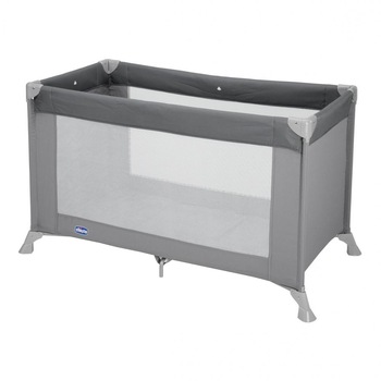Patut pliant Chicco Good Night Graphite fara etaj intermediar, de la nastere, Gri Patut pliant Chicco Good Night Graphite fara etaj intermediar, de la nastere, Gri