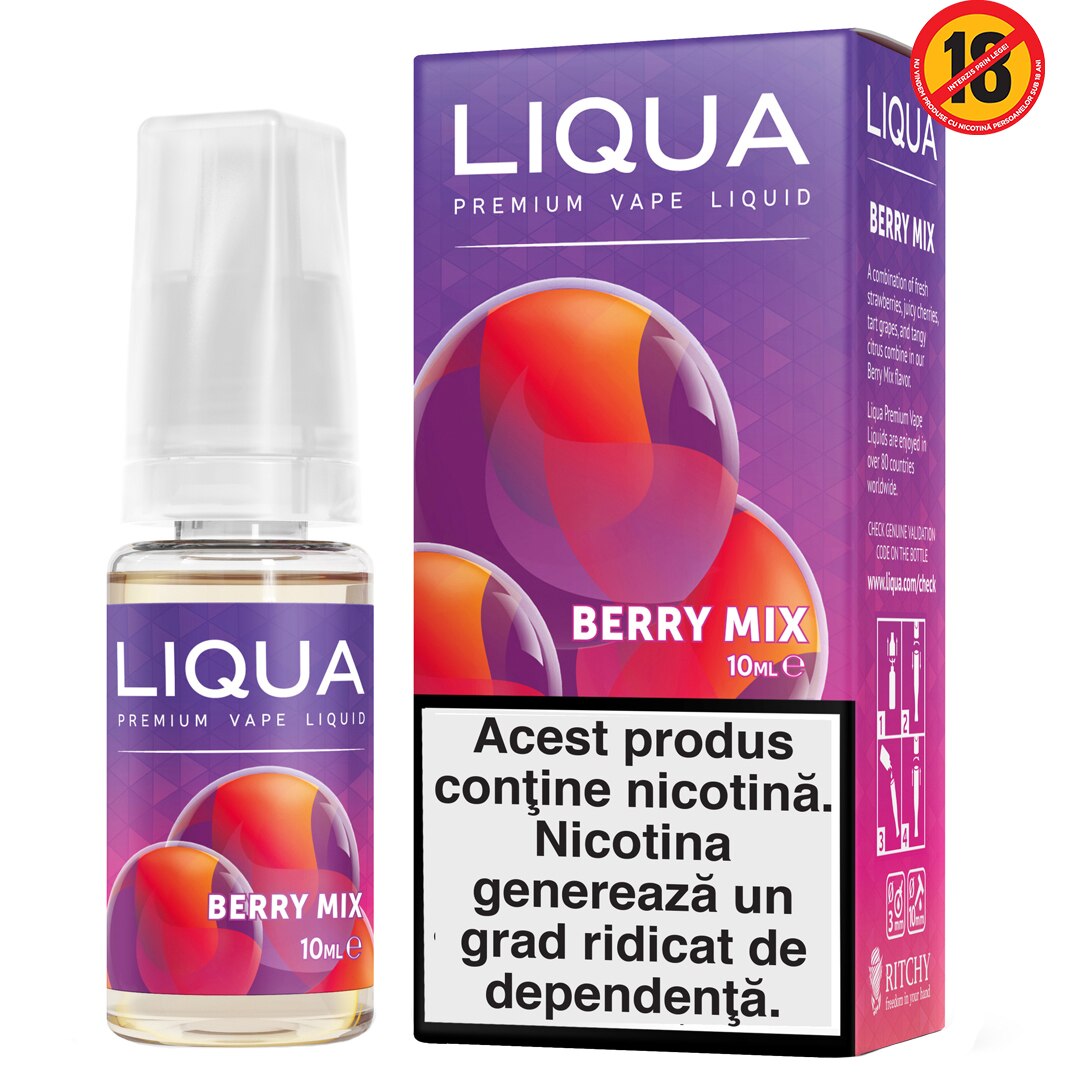 Lichid pentru Tigara Electronica Liqua Elements, 10ml, Berry Mix, 12 mg/ml.