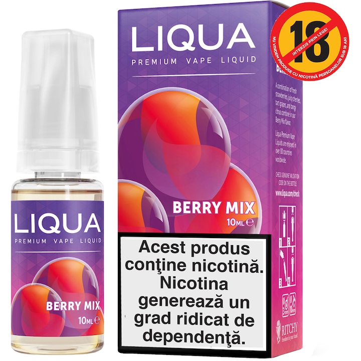 Lichid pentru Tigara Electronica Liqua Elements, 10ml, Berry Mix, 12 mg/ml.