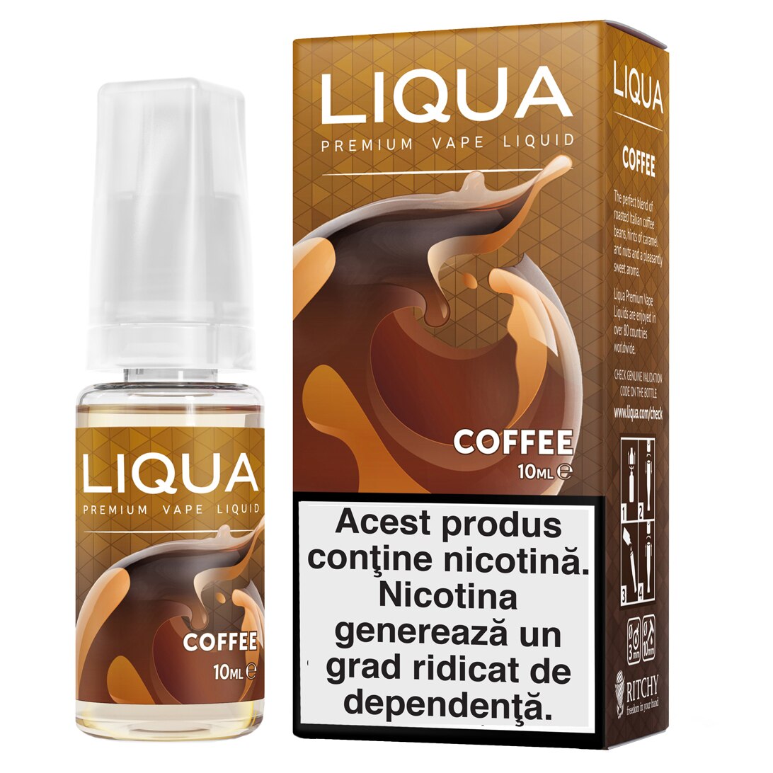 Lichid pentru Tigara Electronica Liqua Elements, 10ml, Coffee, 6 mg/ml.